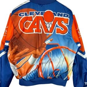 Vintage Chalk Line Cleveland Cavaliers Satin Bomber Jacket Mens Large Basketball